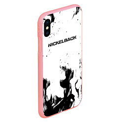 Чехол iPhone XS Max матовый Nickelback серый дым рок, цвет: 3D-баблгам — фото 2