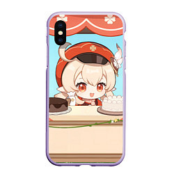 Чехол iPhone XS Max матовый Genshin Impact Кли cute chibi, цвет: 3D-светло-сиреневый