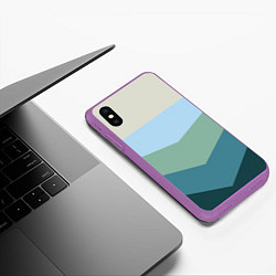 Чехол iPhone XS Max матовый Пентопалитра, цвет: 3D-фиолетовый — фото 2