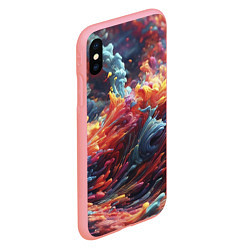 Чехол iPhone XS Max матовый Многоцветный дым, цвет: 3D-баблгам — фото 2