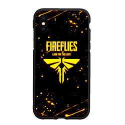 Чехол iPhone XS Max матовый Одни из нас огненное лого цикады, цвет: 3D-черный