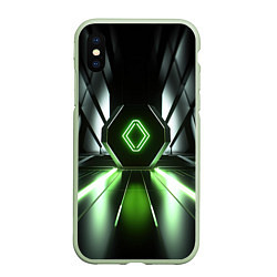 Чехол iPhone XS Max матовый Зеленый луч, цвет: 3D-салатовый