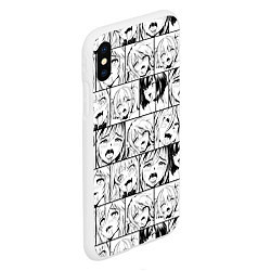 Чехол iPhone XS Max матовый Ahegao pattern, цвет: 3D-белый — фото 2