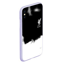 Чехол iPhone XS Max матовый Liverpool текстура, цвет: 3D-светло-сиреневый — фото 2