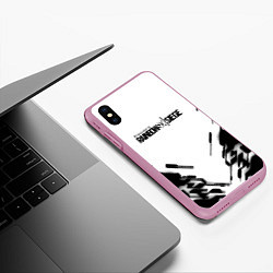 Чехол iPhone XS Max матовый Tom Clancys stripes game, цвет: 3D-розовый — фото 2