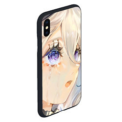 Чехол iPhone XS Max матовый Genshin Impact Furina cry tears, цвет: 3D-черный — фото 2