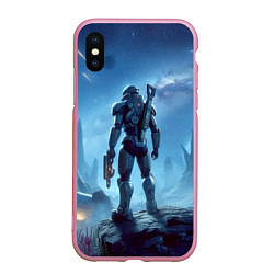 Чехол iPhone XS Max матовый Mass Effect - ai art, цвет: 3D-розовый