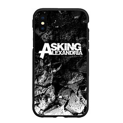 Чехол iPhone XS Max матовый Asking Alexandria black graphite