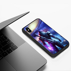 Чехол iPhone XS Max матовый Mass Effect - andromeda ai art, цвет: 3D-черный — фото 2