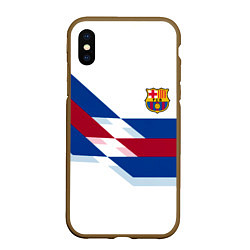 Чехол iPhone XS Max матовый Barcelona geometry sports, цвет: 3D-коричневый