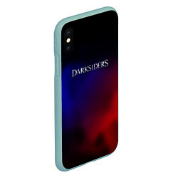 Чехол iPhone XS Max матовый Darksiders gradient, цвет: 3D-мятный — фото 2