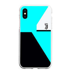 Чехол iPhone XS Max матовый Juventus sport geometry fc, цвет: 3D-белый
