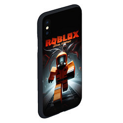 Чехол iPhone XS Max матовый Lethal company Roblox, цвет: 3D-черный — фото 2