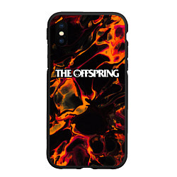 Чехол iPhone XS Max матовый The Offspring red lava