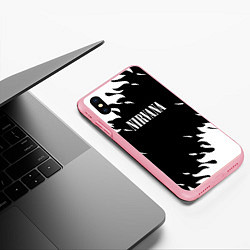Чехол iPhone XS Max матовый Nirvana текстура огонь, цвет: 3D-баблгам — фото 2