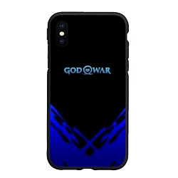 Чехол iPhone XS Max матовый God of War geometry steel, цвет: 3D-черный