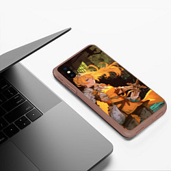 Чехол iPhone XS Max матовый Рина - Нежелательный Бессмертный искатель, цвет: 3D-коричневый — фото 2