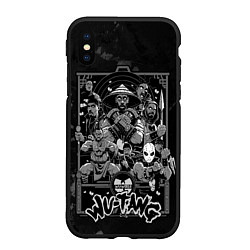 Чехол iPhone XS Max матовый Wu tang monks, цвет: 3D-черный