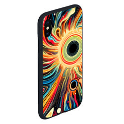 Чехол iPhone XS Max матовый Space abstraction - ai art, цвет: 3D-черный — фото 2