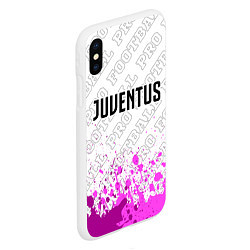 Чехол iPhone XS Max матовый Juventus pro football посередине, цвет: 3D-белый — фото 2