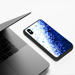 Чехол iPhone XS Max матовый Поврежденный цифровой скин, цвет: 3D-черный — фото 2