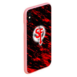 Чехол iPhone XS Max матовый Sally face красные искры, цвет: 3D-баблгам — фото 2