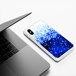 Чехол iPhone XS Max матовый Поврежденный цифровой скин - осыпающиеся пиксели, цвет: 3D-белый — фото 2