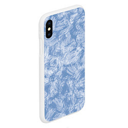 Чехол iPhone XS Max матовый Текстура лед, цвет: 3D-белый — фото 2