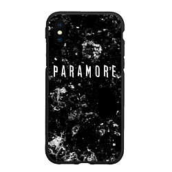 Чехол iPhone XS Max матовый Paramore black ice