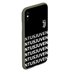 Чехол iPhone XS Max матовый Juventus pattern fc club steel, цвет: 3D-темно-зеленый — фото 2