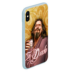 Чехол iPhone XS Max матовый The Big Lebowski dude, цвет: 3D-голубой — фото 2