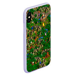 Чехол iPhone XS Max матовый Карта из Героев 3, цвет: 3D-светло-сиреневый — фото 2