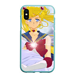 Чехол iPhone XS Max матовый Sailor Moon Усаги Цукино и младенец