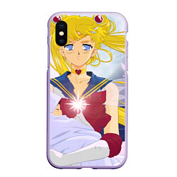 Чехол iPhone XS Max матовый Sailor Moon Усаги Цукино и младенец