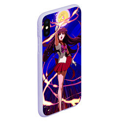 Чехол iPhone XS Max матовый Sailor Moon Рэй Хино, цвет: 3D-светло-сиреневый — фото 2