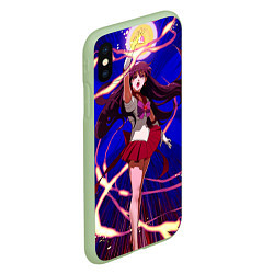 Чехол iPhone XS Max матовый Sailor Moon Рэй Хино, цвет: 3D-салатовый — фото 2