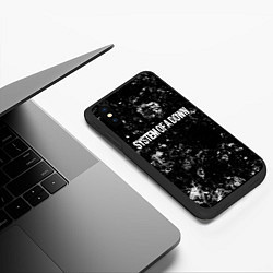Чехол iPhone XS Max матовый System of a Down black ice, цвет: 3D-черный — фото 2
