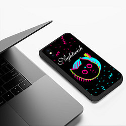 Чехол iPhone XS Max матовый Nightwish - rock star cat, цвет: 3D-черный — фото 2