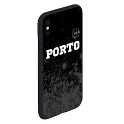 Чехол iPhone XS Max матовый Porto sport на темном фоне посередине, цвет: 3D-черный — фото 2