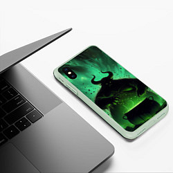 Чехол iPhone XS Max матовый Бог разложения Нургл нейросеть, цвет: 3D-салатовый — фото 2