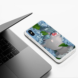 Чехол iPhone XS Max матовый Touhou Project Когаса Татара слёзы на глазах, цвет: 3D-белый — фото 2