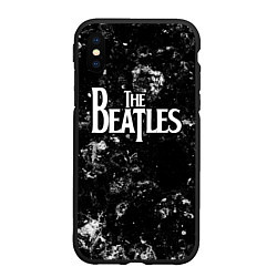 Чехол iPhone XS Max матовый The Beatles black ice, цвет: 3D-черный