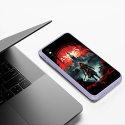 Чехол iPhone XS Max матовый Assassins creed город на горизонте, цвет: 3D-светло-сиреневый — фото 2