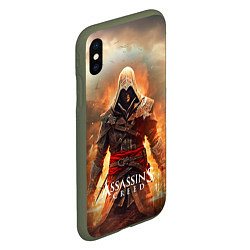 Чехол iPhone XS Max матовый Assassins creed старый город, цвет: 3D-темно-зеленый — фото 2