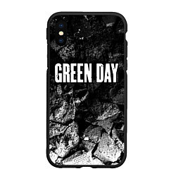 Чехол iPhone XS Max матовый Green Day black graphite