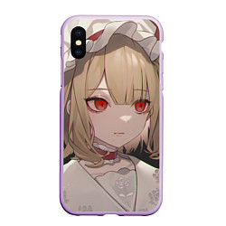 Чехол iPhone XS Max матовый Touhou Project Flandre милая, цвет: 3D-сиреневый