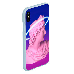 Чехол iPhone XS Max матовый Vaporwave neon, цвет: 3D-голубой — фото 2