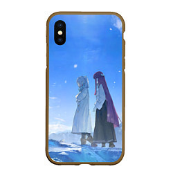 Чехол iPhone XS Max матовый Sousou no Frieren Fern Stark Kraft, цвет: 3D-коричневый