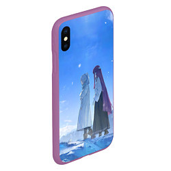 Чехол iPhone XS Max матовый Sousou no Frieren Fern Stark Kraft, цвет: 3D-фиолетовый — фото 2