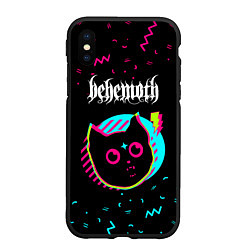 Чехол iPhone XS Max матовый Behemoth - rock star cat